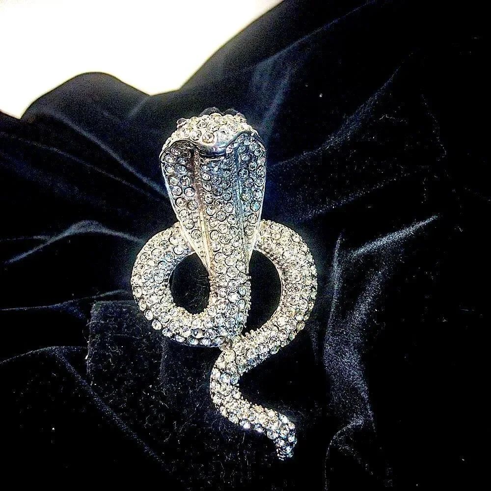 King Cobra Oversized Rhinestone Ring
